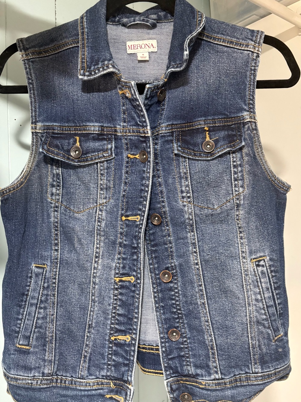 Merona Blue Denim Jacket with Classic Stitching